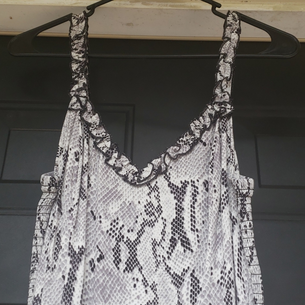 Snake print long dress